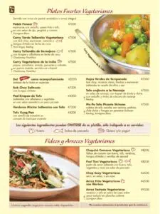 Menu Vegetariano Tin Jo