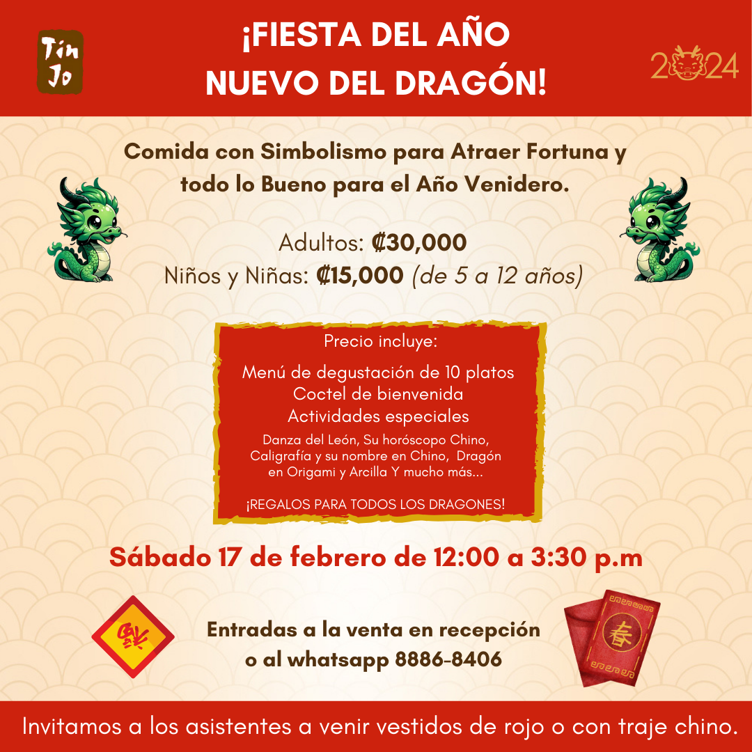 Fiesta Año Nuevo del Dragón en el Tin Jo Restaurante Tin Jo