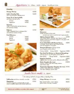 General Menu Tin Jo